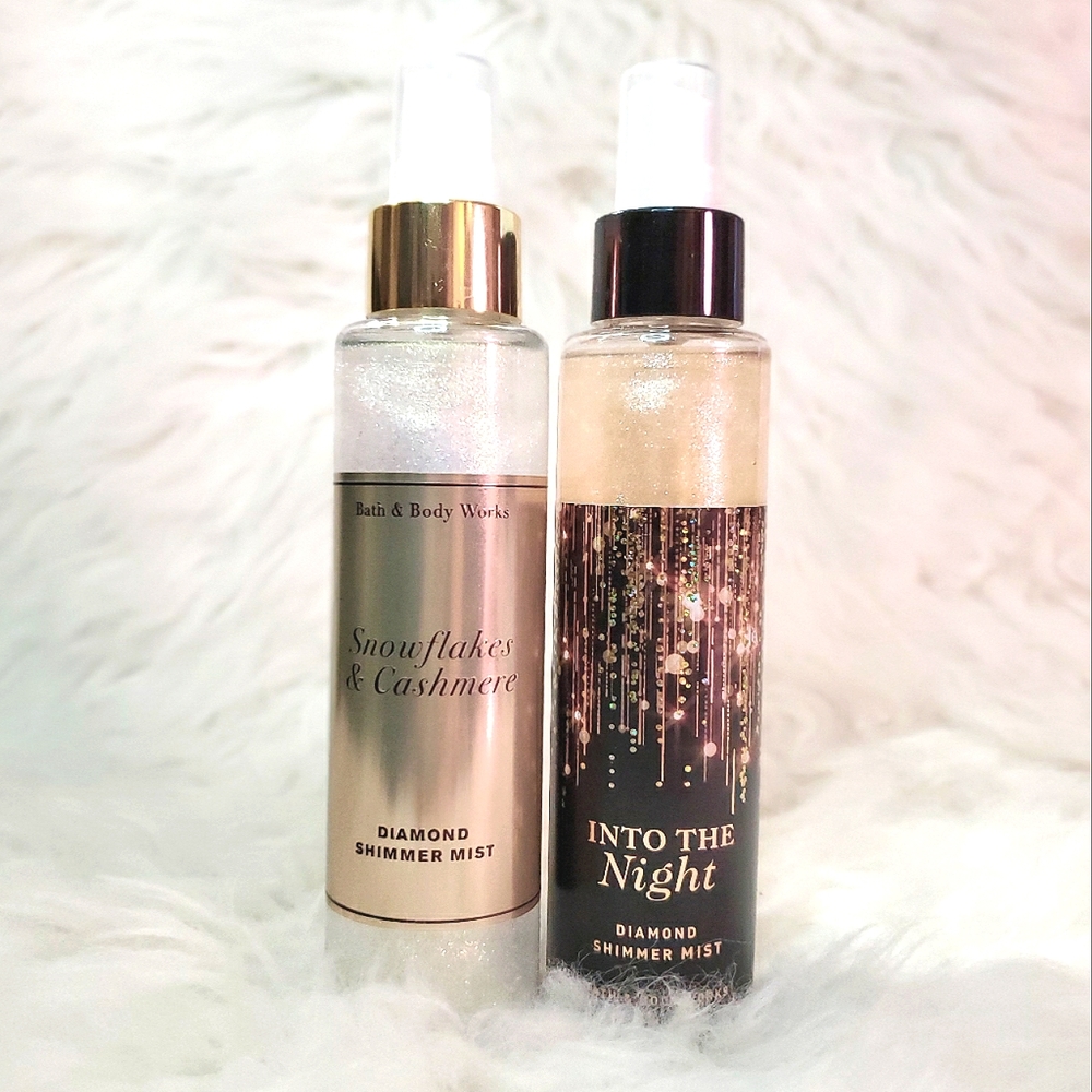 Diamond Shimmer Mist Sprays Into the Night / Snowflakes & Cashmere